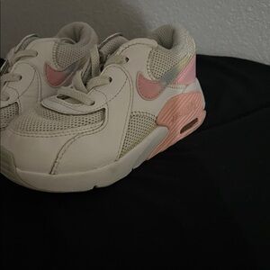 Nike Kids White and Pink Sneakers